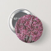 Sakura Kirschblüten Fließendes Rosa Button (Vorne & Hinten)