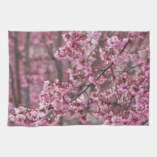 Sakura Kirschblüten Fließendes Rosa Geschirrtuch