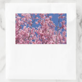 Sakura Kirschblüten im Blauen Rechteckiger Aufkleber (Tasche)