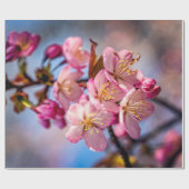 Sakura-Kirschblüten im Wind Geschenkpapier (Flach)