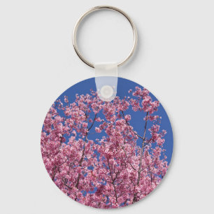 Sakura Kirschblüten in das Blau Schlüsselanhänger
