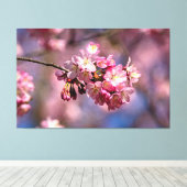 Sakura Kirschblüten in rosa Frühlingsfarben Leinwanddruck (Insitu (Holzboden))