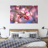 Sakura Kirschblüten in rosa Frühlingsfarben Leinwanddruck (Insitu (Schlafzimmer))