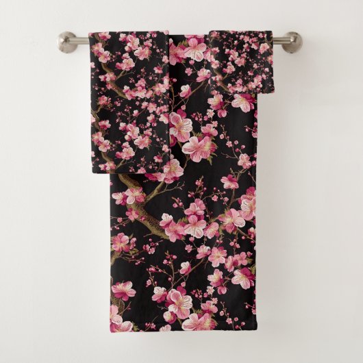 Sakura-Kirschblüten-Muster Badhandtuch Set (Insitu)