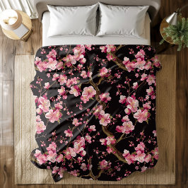 Sakura-Kirschblüten-Muster Fleecedecke