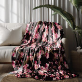 Sakura-Kirschblüten-Muster Fleecedecke