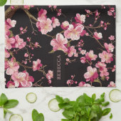 Sakura-Kirschblüten-Muster Geschirrtuch (Gefaltet)