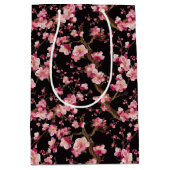 Sakura-Kirschblüten-Muster Mittlere Geschenktüte (Vorderseite)