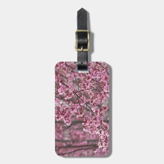 Sakura Kirschblüten pink Gepäckanhänger (Vorderseite vertikal)