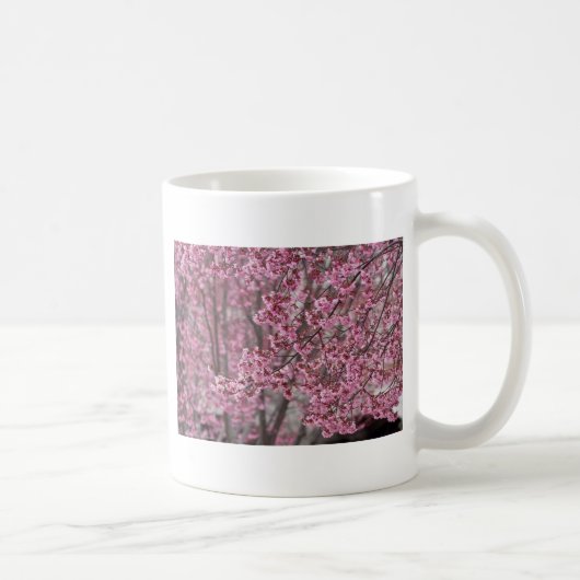 Sakura Kirschblüten pink Kaffeetasse (Rechts)
