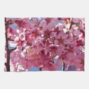Sakura Kirschblüten Rote Sterne Küchentuch