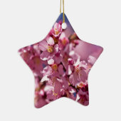 Sakura Kirschblüten von Sonnenlicht geküsst Keramik Ornament (Rechts)