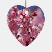 Sakura Kirschblüten von Sonnenlicht geküsst Keramik Ornament (Rechts)