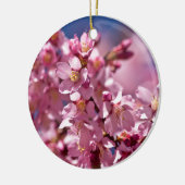 Sakura Kirschblüten von Sonnenlicht geküsst Keramikornament (Links)
