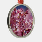 Sakura Kirschblüten von Sonnenlicht geküsst Silbernes Ornament (Rechts)
