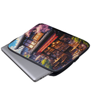 Sakura Kissa - Kirschblüten Café Laptopschutzhülle