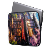 Sakura Kissa - Kirschblüten Café Laptopschutzhülle (Vorderseite Links)