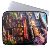Sakura Kissa - Kirschblüten Café Laptopschutzhülle (Vorderseite)