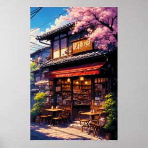 Sakura Kissa - Kirschblüten Café Poster