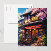 Sakura Kissa - Kirschblüten Café Postkarte (Vorne/Hinten)
