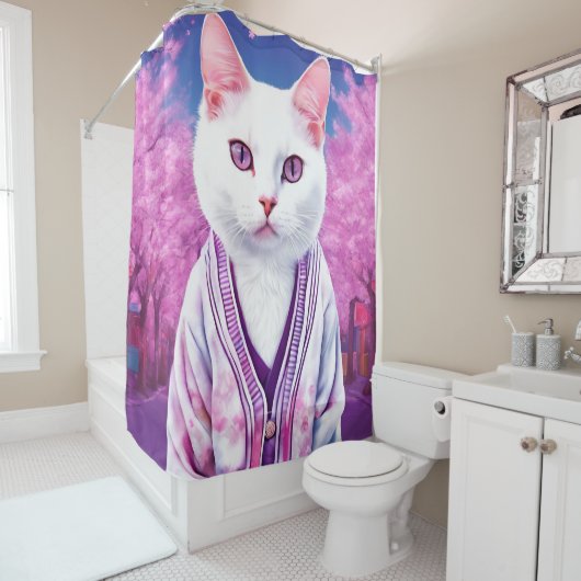 Sakura kitty duschvorhang (Beispiel)