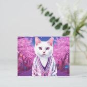 Sakura kitty feiertagspostkarte (Stehend Vorderseite)