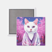 Sakura kitty magnet (Vorderseite/Rückseite)