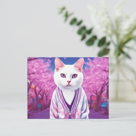 Sakura kitty postkarte (Stehend Vorderseite)