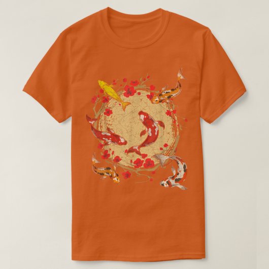 Sakura Koi Fish Pond Cherry Blossom Taisho Sanke K T-Shirt (Design vorne)