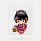 Sakura Kokeshi Doll - Geisha Girl Acrylschild (Vorderseite)