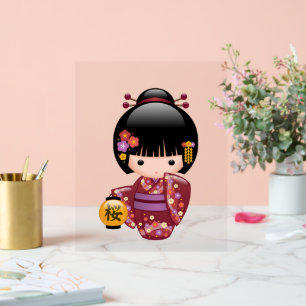 Sakura Kokeshi Doll - Geisha Girl Acrylschild
