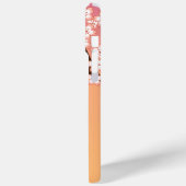 Sakura Kokeshi Doll - Geisha Girl on Peach Case-Mate iPhone Hülle (Rückseite / Links)