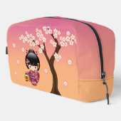 Sakura Kokeshi Doll - Geisha Girl on Peach Waschbeutel (Rechte Ecke)