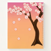 Sakura Kokeshi Doll - Niedlich Geisha Girl on Peac Notizbuch (Rückseite)