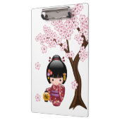 Sakura Kokeshi Doll - Niedliches japanisches Geish Klemmbrett (Links)