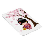 Sakura Kokeshi Doll - Niedliches japanisches Geish Magnet (Rechte Seite)