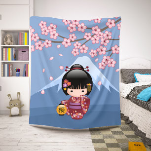 Sakura Kokeshi Doll - Niedliches japanisches Geish Sherpadecke