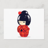 Sakura Kokeshi Doll Postkarte (Vorderseite)