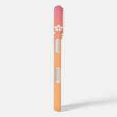 Sakura Kokeshi-Puppe Geisha-Mädchen auf Orange Case-Mate iPhone Hülle (Rückseite / Rechts)