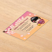 Sakura Kokeshi Transparentes Geburtstagskorb Acryleinladungen (Ablage )