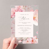Sakura Liebe ist in Bloom Brautparty Acryleinladungen (Insitu (Handheld))