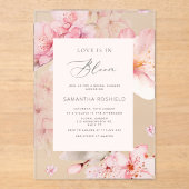 Sakura Liebe ist in Bloom Brautparty Acryleinladungen (Vorderseite)