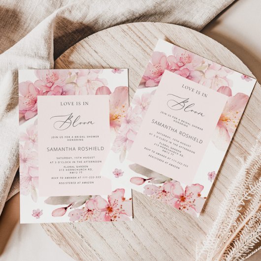 Sakura Liebe ist in Blüte Brautdusche Einladung