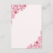 Sakura Love Wedding – Cherry Blossom Begleitkarte (Rückseite)