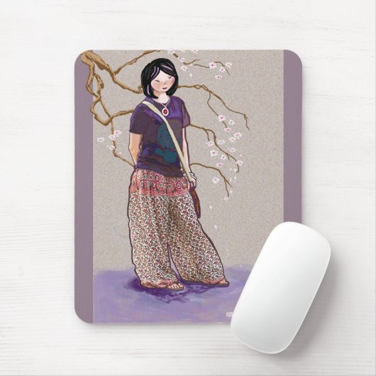 Sakura-Mädchen Mousepad (Mit Mouse)