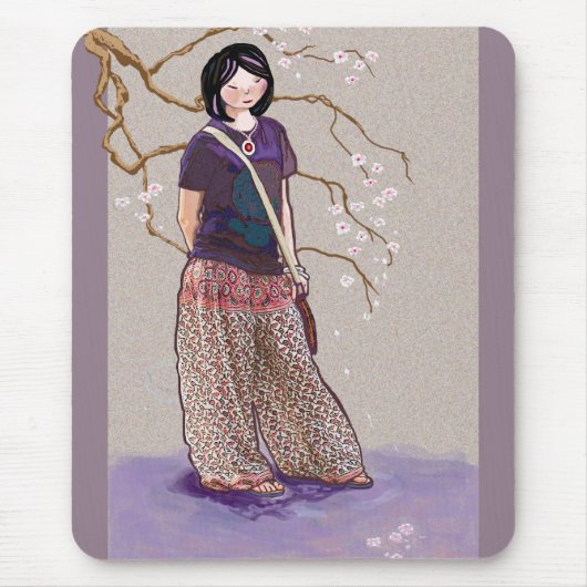 Sakura-Mädchen Mousepad (Vorne)