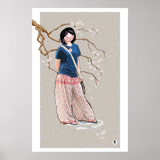 Sakura-Mädchen Poster (Vorne)
