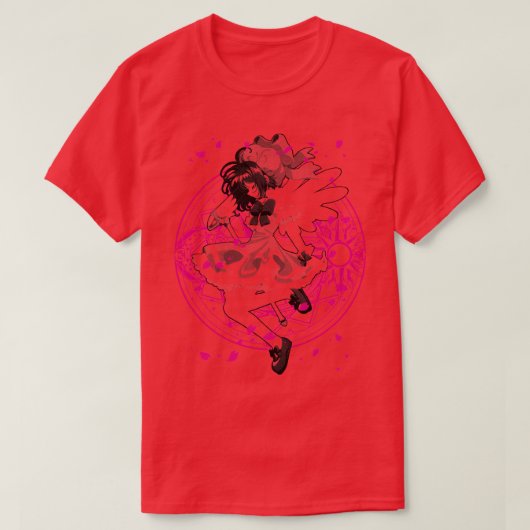 Sakura Magischer Kreis schwarz T-Shirt (Design vorne)