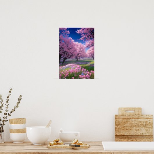 Sakura Meadows in Bloom Poster (Küche)