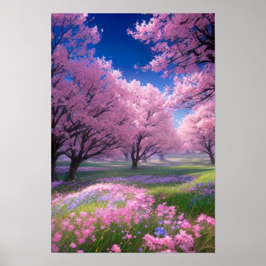 Sakura Meadows in Bloom Poster (Vorne)